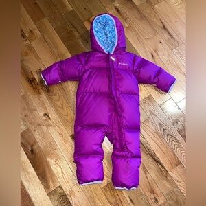 Columbia Snuggly Bunny Down Baby Toddler Snowsuit Bunting 12-18 Months